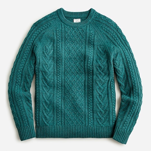 J Crew Rugged Merino Wool Cable-Knit Sweater Item Bm120